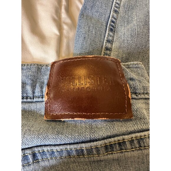 Hollister Mens Slim Straight Epic Flex Jeans 32x34  light wash 5-Pocket Design - Picture 6 of 8